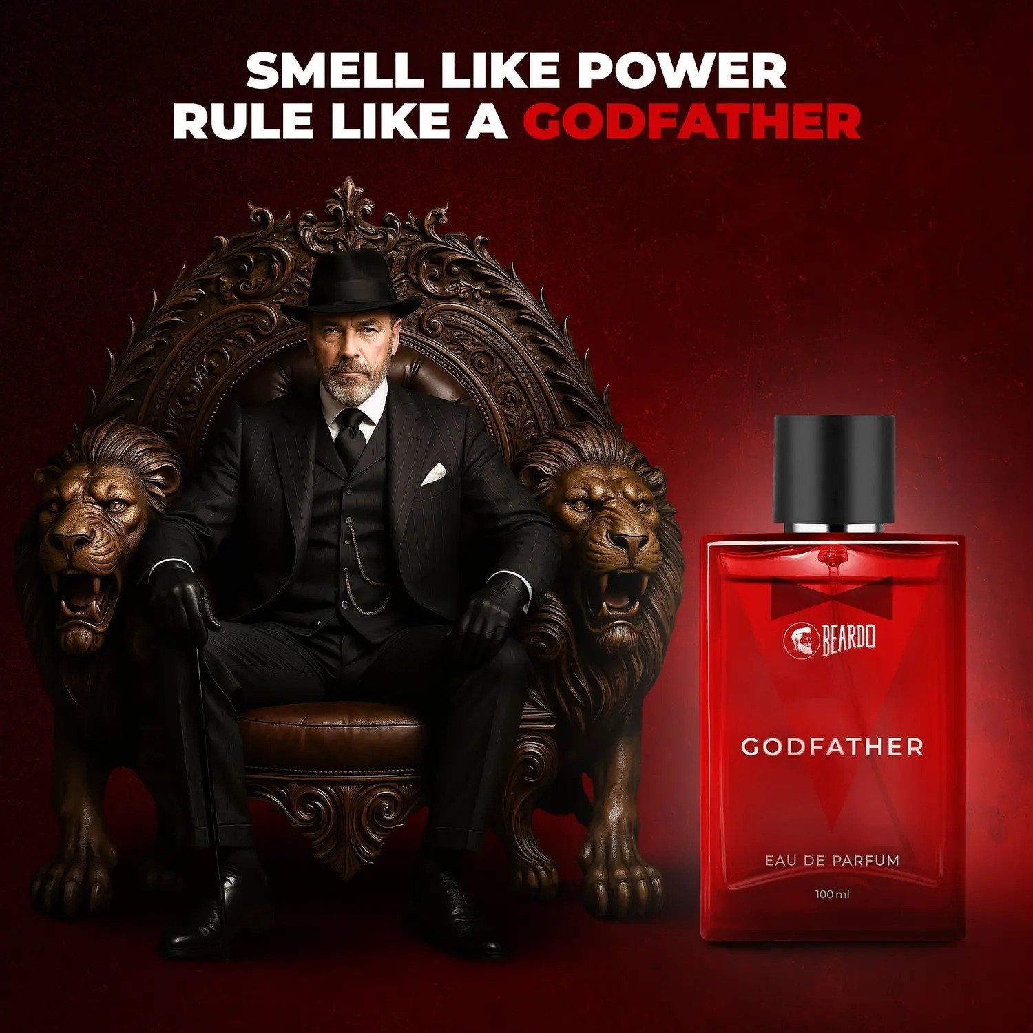 BEARDO Godfather Perfume-Premium, Strong and Long Lasting Fragrance-Aromatic-Gift Eau de Parfum - 100 ml (For Men)