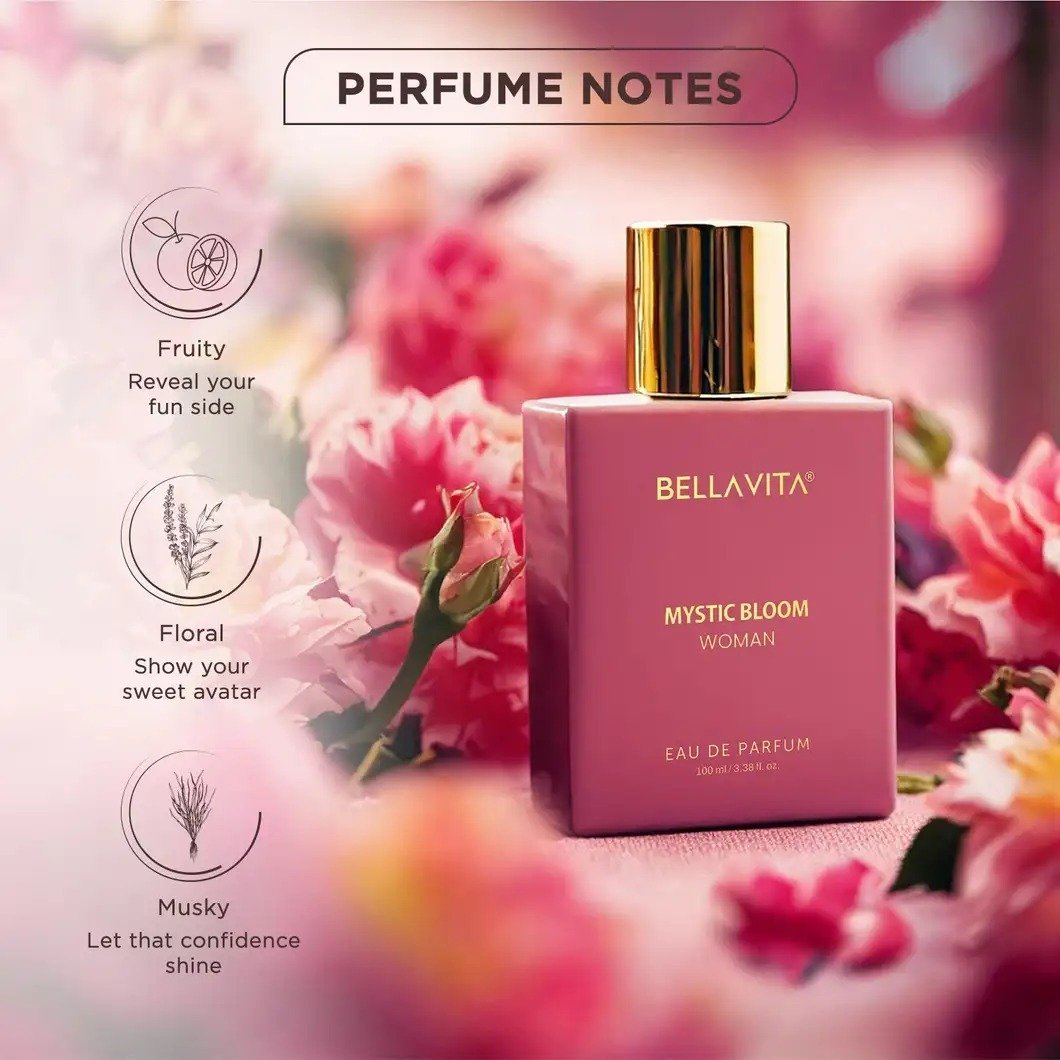 BELLAVITA MYSTIC BLOOM Perfume for Women|Floral & Musky Notes|Long Lasting Fragrance| Eau de Parfum - 100 ml (For Women)